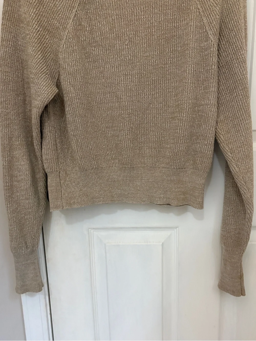 Free People Too Good Heathered Beige Knit Pullover Sweater